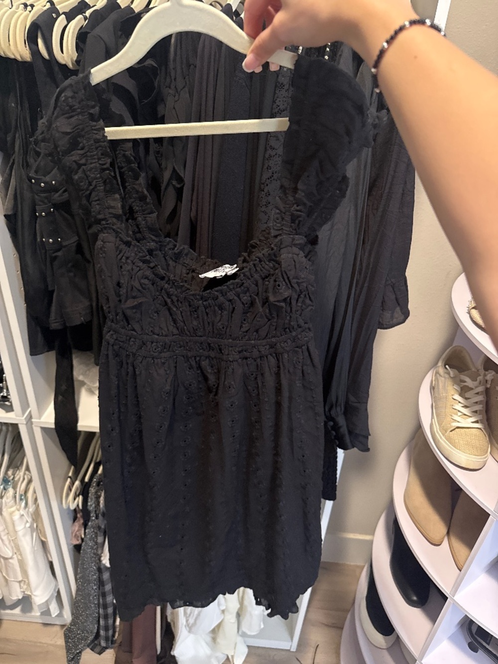 eyelet babydoll dress
